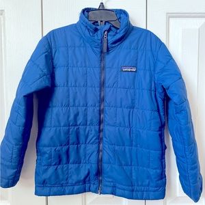 Patagonia Kids' Nano Puff® Brick Quilted Jacket in Blue.